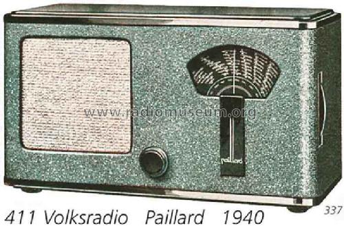 Volksradio 411; Paillard AG; St. (ID = 2155) Radio