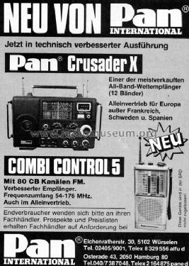 Combi Control - Combicontroll V ; Pan International (ID = 485550) Radio