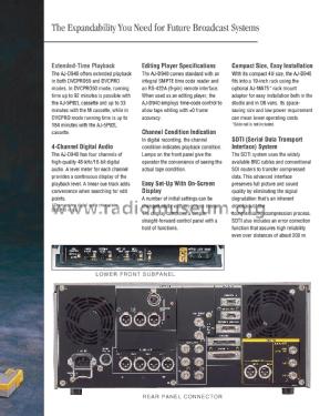 DVCPRO 50 Digital Video Cassette Player AJ-D940; Panasonic, (ID = 3118293) Ton-Bild