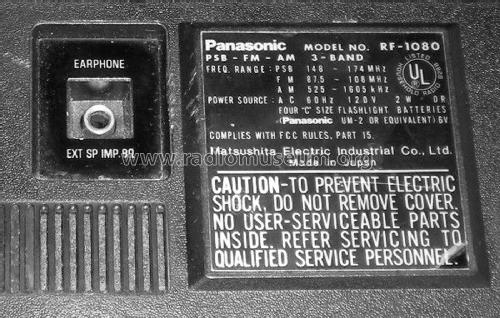 AM/FM/PSB 3-Band RF-1080; Panasonic, (ID = 1840079) Radio