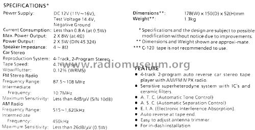 AM/FM/FM MPX Radio CQ-491EGA; Panasonic, (ID = 1961243) Car Radio