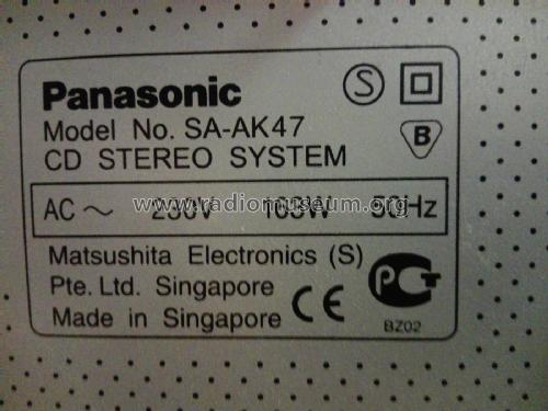 Panasonic CD Stereo System SA-AK47; Panasonic, (ID = 2561176) Radio