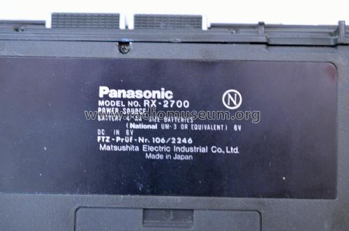 Compact Stereo Radio Cassette Recorder RX-2700; Panasonic, (ID = 2391946) Radio