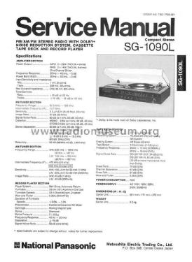 Compact Stereo SG-1090L; Panasonic, (ID = 1761921) Radio