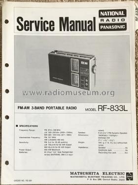 FM-AM 3-Band Portable RF 833L GX802; Panasonic, (ID = 2724442) Radio