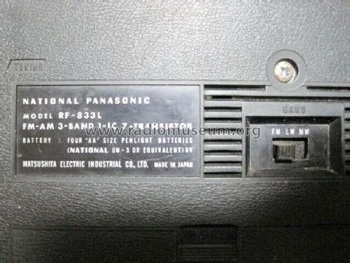 FM-AM 3-Band Portable RF 833L GX802; Panasonic, (ID = 2724445) Radio