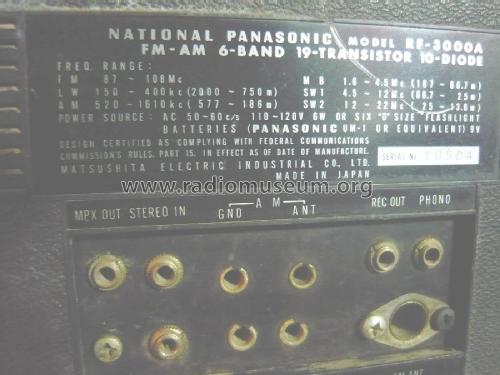 FM-AM 6-Band Radio RF-3000A; Panasonic, (ID = 1807943) Radio