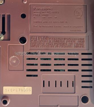 FM-AM Clock Radio RC-6015; Panasonic, (ID = 2859266) Radio
