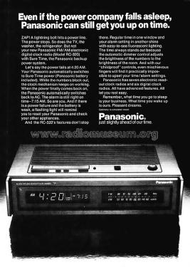 FM-AM Electronic Readout Digital Clock Radio RC-320; Panasonic, (ID = 2856859) Radio