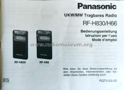 FM/AM Portable Radio RF-H830; Panasonic, (ID = 2756126) Radio