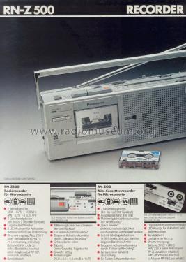 FM/AM Radio Microcassette Recorder RN-Z500; Panasonic, (ID = 1896873) Radio
