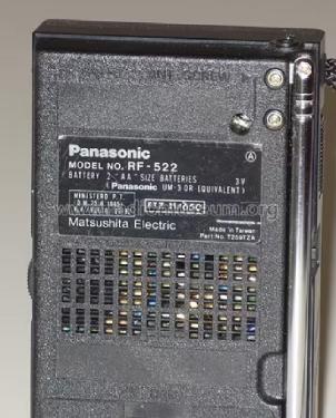 FM AM RF-522; Panasonic, (ID = 2967469) Radio