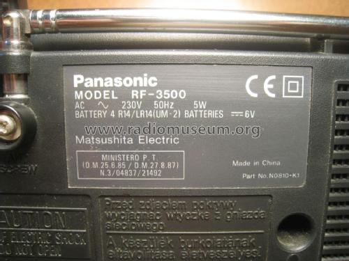 Panasonic RF-3500 (GX500) low audio volume fix – and thus goes by