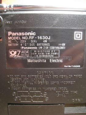 GX-30 RF-1630J; Panasonic, (ID = 1919516) Radio