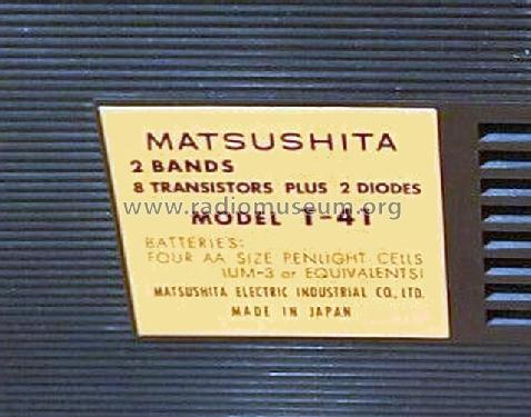 Matsushita 2-Band 8-Transistor T-41; Panasonic, (ID = 2833955) Radio