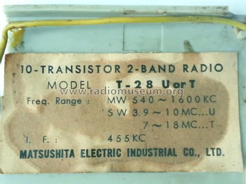 National 10-Transistor 2-Band T-28T ; Panasonic, (ID = 1980322) Radio