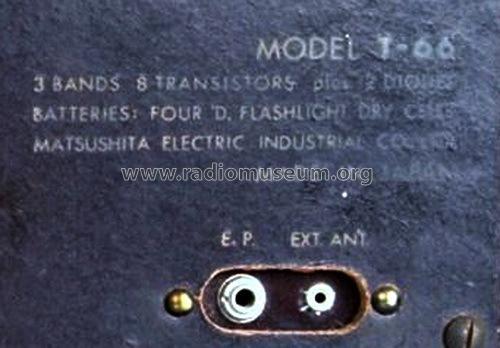 National 3 Band 8 Transistor T-66; Panasonic, (ID = 1727453) Radio
