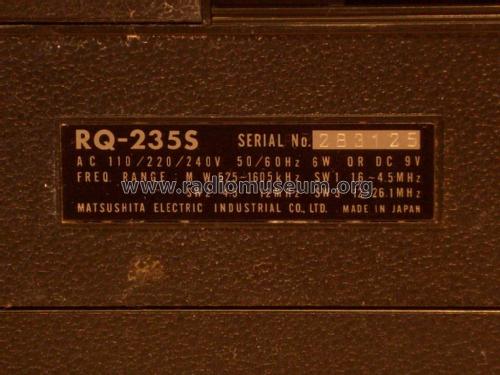 National 4-Band Cassette RQ-235S; Panasonic, (ID = 2966153) Radio