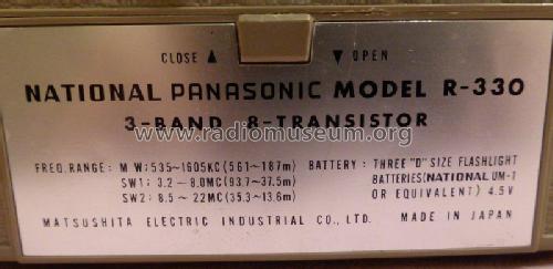 National Panasonic 3 Band 2 Speaker R-330; Panasonic, (ID = 2292495) Radio