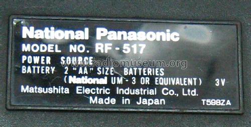 National Panasonic FM-AM Radio RF-517; Panasonic, (ID = 1572832) Radio