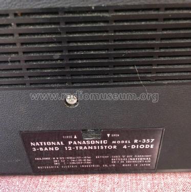 National Panasonic 2 Speaker 12 Transistor R-357; Panasonic, (ID = 2256359) Radio