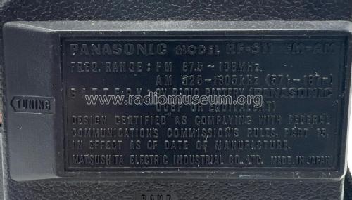 National Panasonic RF-511 FM-AM; Panasonic, (ID = 2979033) Radio