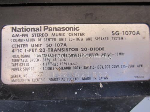 National Panasonic SG-1070A; Panasonic, (ID = 1676473) Radio