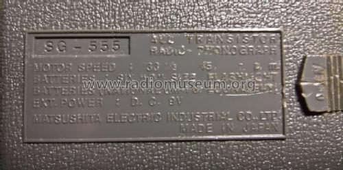 National Radio Phonograph SG-555; Panasonic, (ID = 2349053) Radio