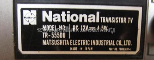 National Transistor TV TR-555DU Ch= T508-U; National Panasonic, (ID = 1853783) Television