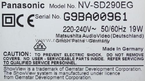 NV-SD290; Panasonic, (ID = 2219701) R-Player
