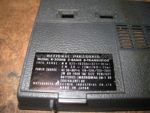Panasonic 8 2-Band 8 Transistor R-205HB; Panasonic, (ID = 1791036) Radio