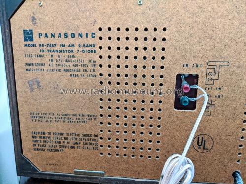 Panasonic FM-AM 2-Band 10-Transistor Table Radio RE-7487 ; Panasonic, (ID = 2586042) Radio