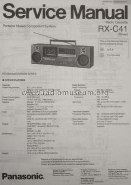 Panasonic - Portable Stereo Component System RX-C41; Panasonic, (ID = 1849279) Radio