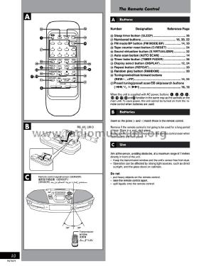 Portable Stereo CD System RX-ES27; Panasonic, (ID = 2663289) Radio