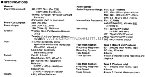 Portable Stereo Component System RX-CW30L; Panasonic, (ID = 1965408) Radio