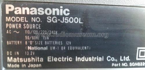 Portable Stereo SG-J500L; Panasonic, (ID = 1704959) Radio