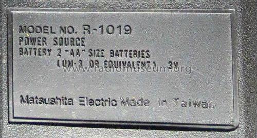 R-1019; Panasonic, (ID = 1576505) Radio