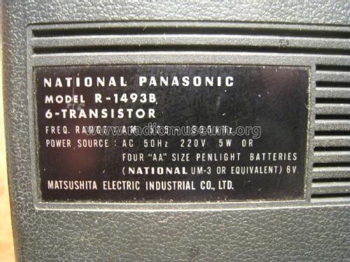 R-1493-B; Panasonic, (ID = 1954097) Radio