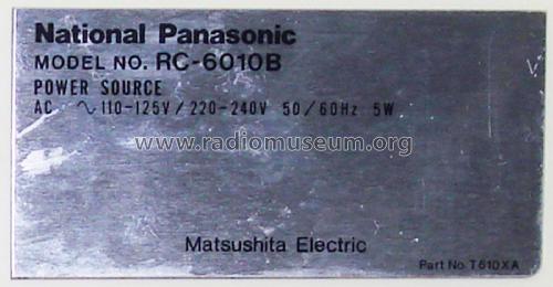 RC-6010B; Panasonic, (ID = 1757191) Radio
