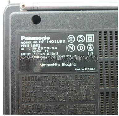 FM-LW-MW 3-Band Receiver RF-1403LBS; Panasonic, (ID = 2297869) Radio