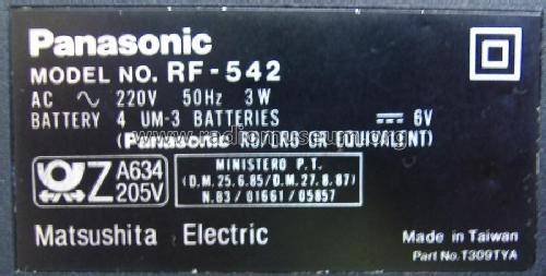 RF-542; Panasonic, (ID = 1892944) Radio