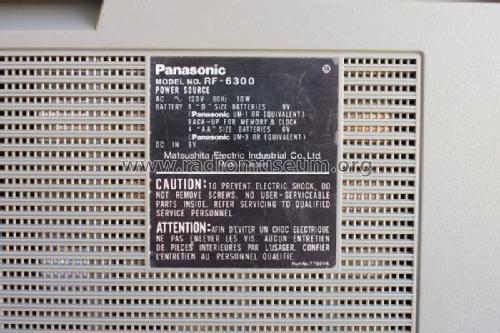 RF-6300; Panasonic, (ID = 1712445) Radio