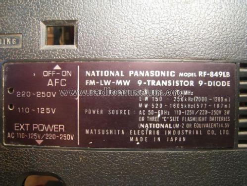 RF-849 LB; Panasonic, (ID = 1844003) Radio