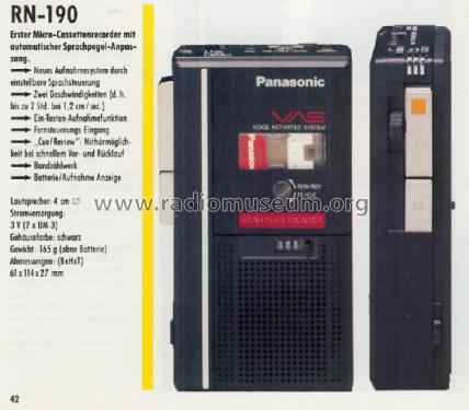 RN-190; Panasonic, (ID = 1649803) Sonido-V