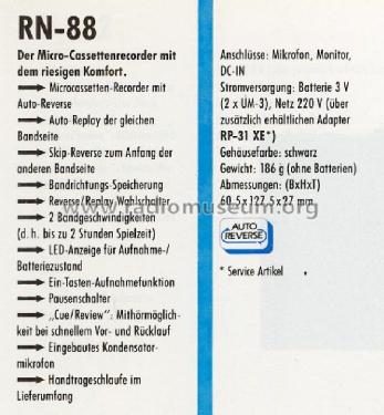 RN-88; Panasonic, (ID = 1649680) Sonido-V