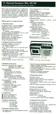 RQ-443 FJS; Panasonic, (ID = 2223812) Radio
