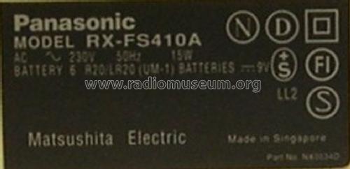RX-FS410A; Panasonic, (ID = 1677272) Radio