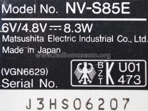 S-VHS-C Movie Camera NV-S85; Panasonic, (ID = 1613642) Sonido-V