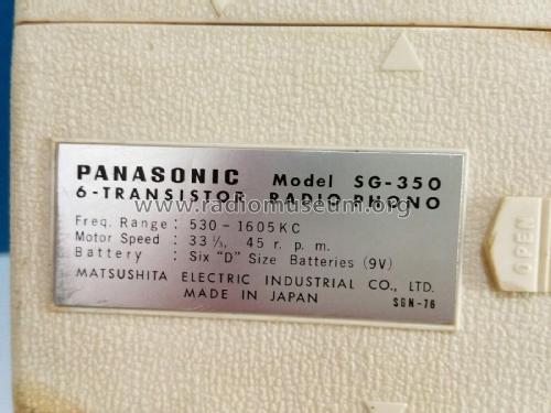 Solid State 6-Transistor Radio Phono SG-350; Panasonic, (ID = 2881525) Radio