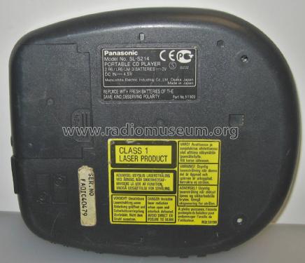 Portable CD Player SL-S214; Panasonic, (ID = 2837536) Sonido-V